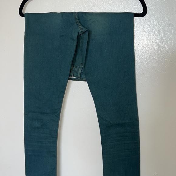 ASOS DESIGN tall Ridley high waisted skinny jeans in green tone - Picture 7 of 9